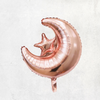 Crescent Moon Star Balloon Rose gold 